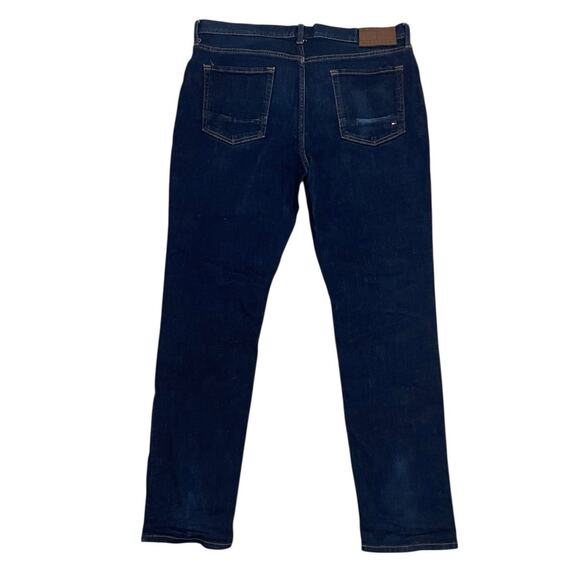 Tommy Hilfiger Mens Straight Leg Dark Wash Jeans - Picture 4 of 7
